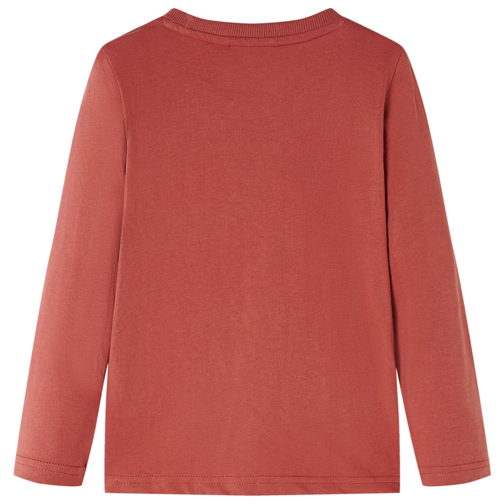 T-shirt à manches longues pour enfant taille 92 - henné, 92 (1 5-2 ans) - number 2.