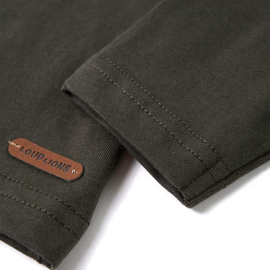 T-shirt à manches longues pour enfant taille 92 - kaki, 92 (1 5-2 ans) - number 5.