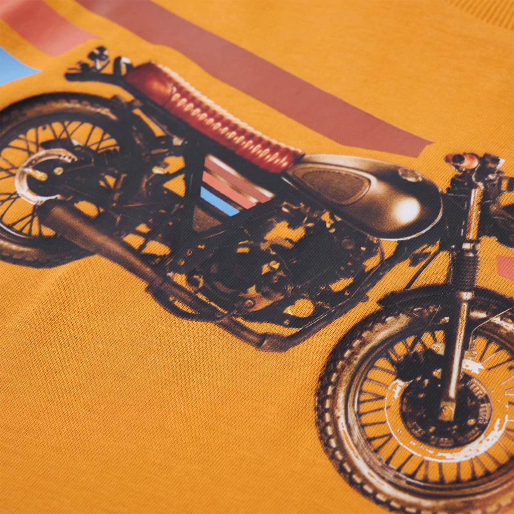 T-shirt manches longues pour enfant taille 92 jaune ocre - ocre, 92 (1 5-2 ans) - number 4.