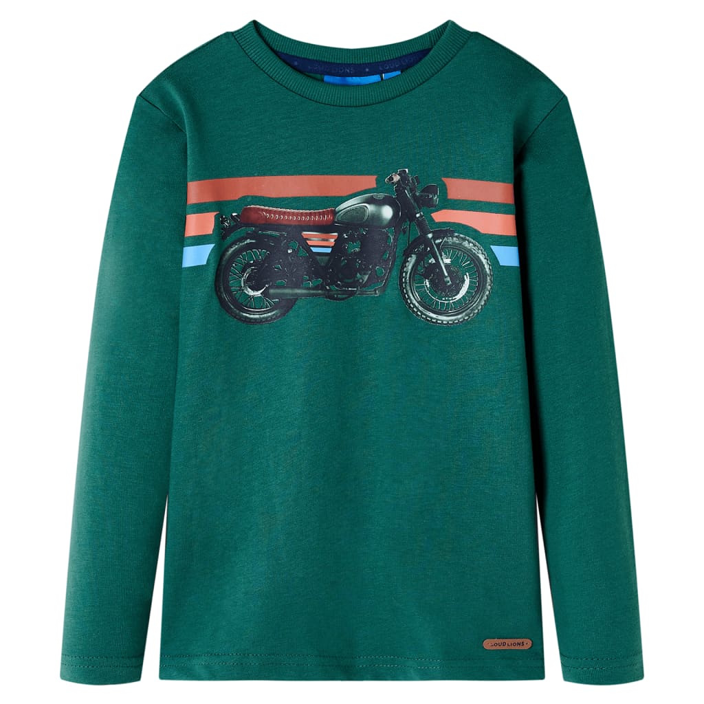 T-shirt à manches longues pour enfant taille 92 - vert, 92 (1 5-2 ans) - number 1.