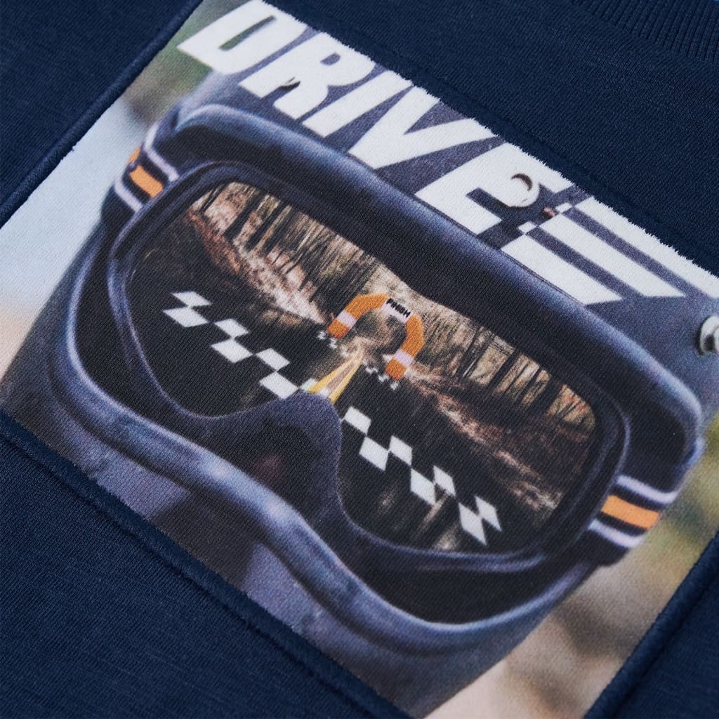 T-shirt à manches longues pour enfant, taille 92, bleu chiné - kaki, 140 (9-10 ans) - number 4.