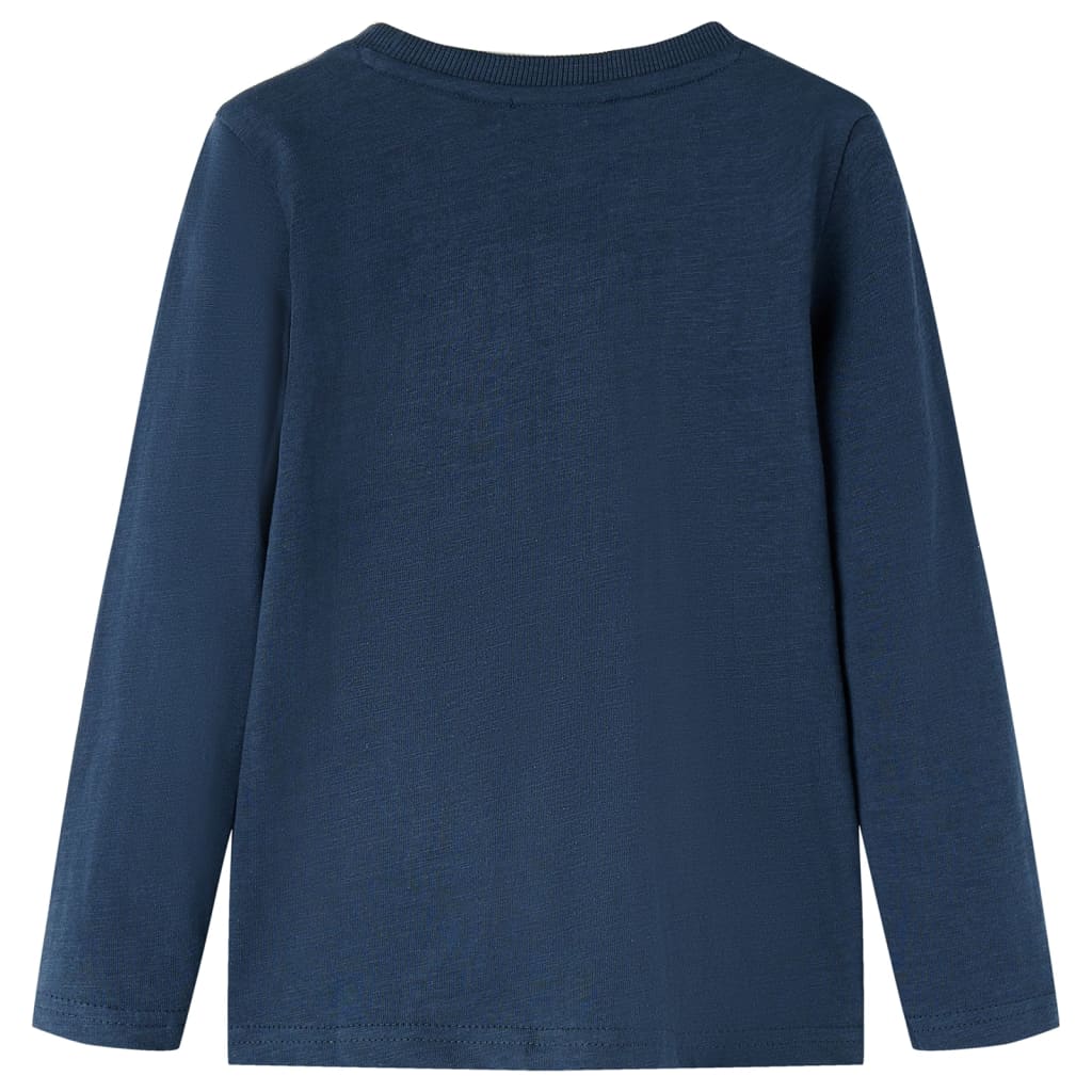 T-shirt à manches longues pour enfant taille 92 bleu marine chiné - 92 (1 5-2 ans) - number 2.