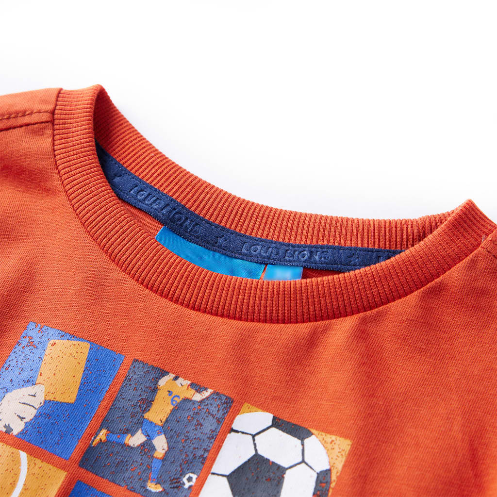 T-shirt manches longues pour enfant taille 92 orange - 92 (1 5-2 ans) - number 3.