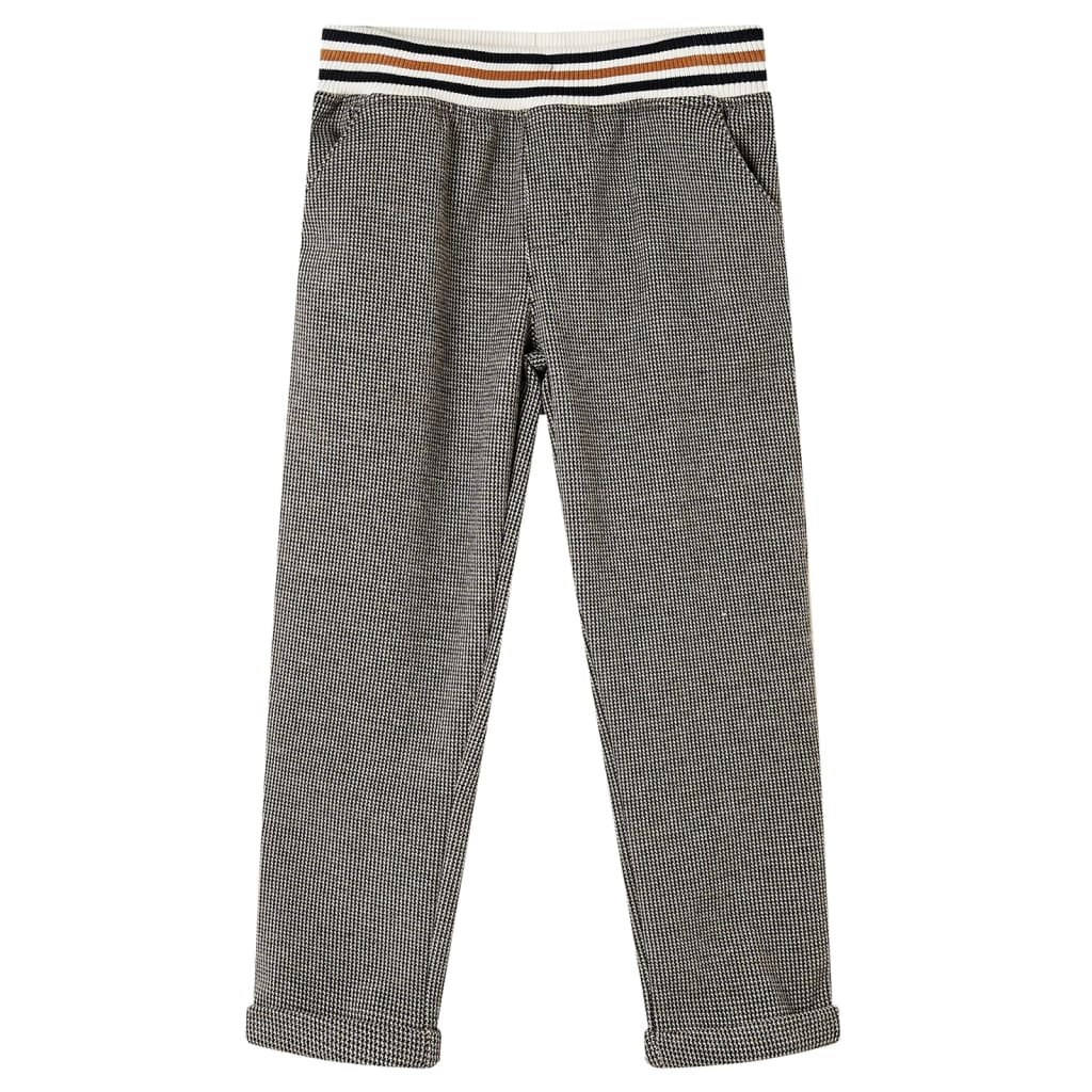 Pantalon pour enfant taille 92 écru - gris anthracite, 128 (7-8 ans) - number 1.
