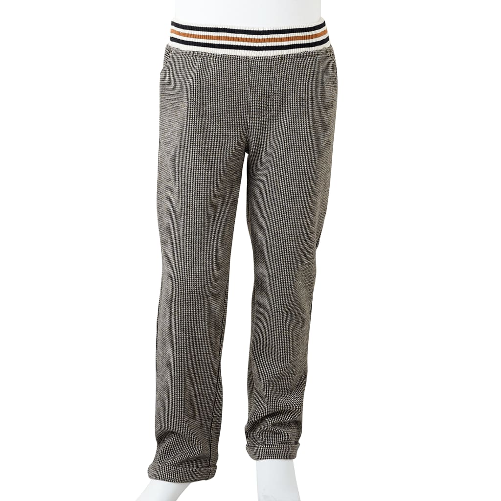 Pantalon pour enfant taille 92 écru - gris anthracite, 128 (7-8 ans) - number 8.
