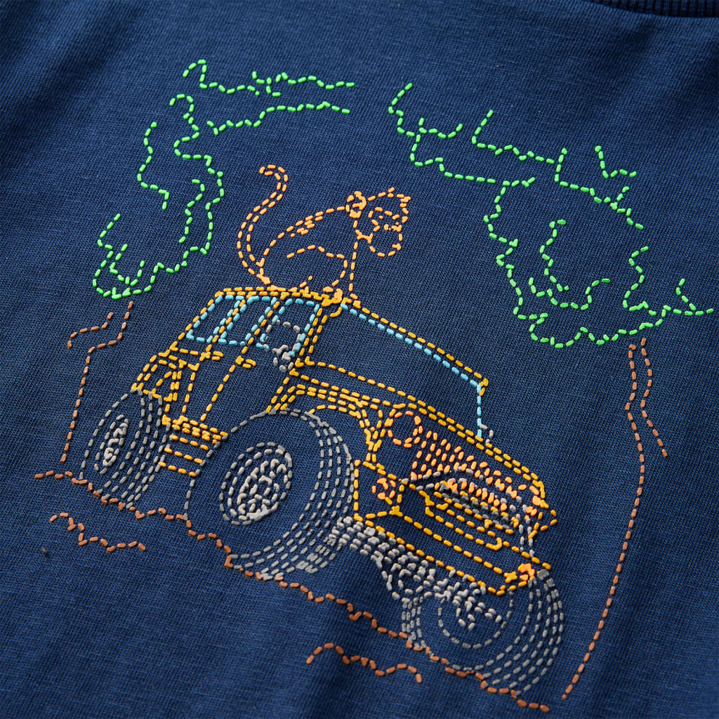 T-shirt manches longues pour enfant taille 92 - bleu marine, 92 (1 5-2 ans) - number 4.