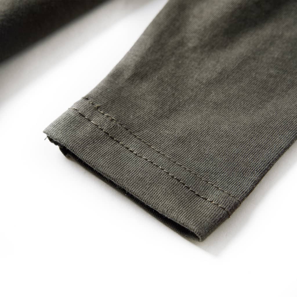 T-shirt à manches longues pour enfant taille 92 - kaki, 92 (1 5-2 ans) - number 6.
