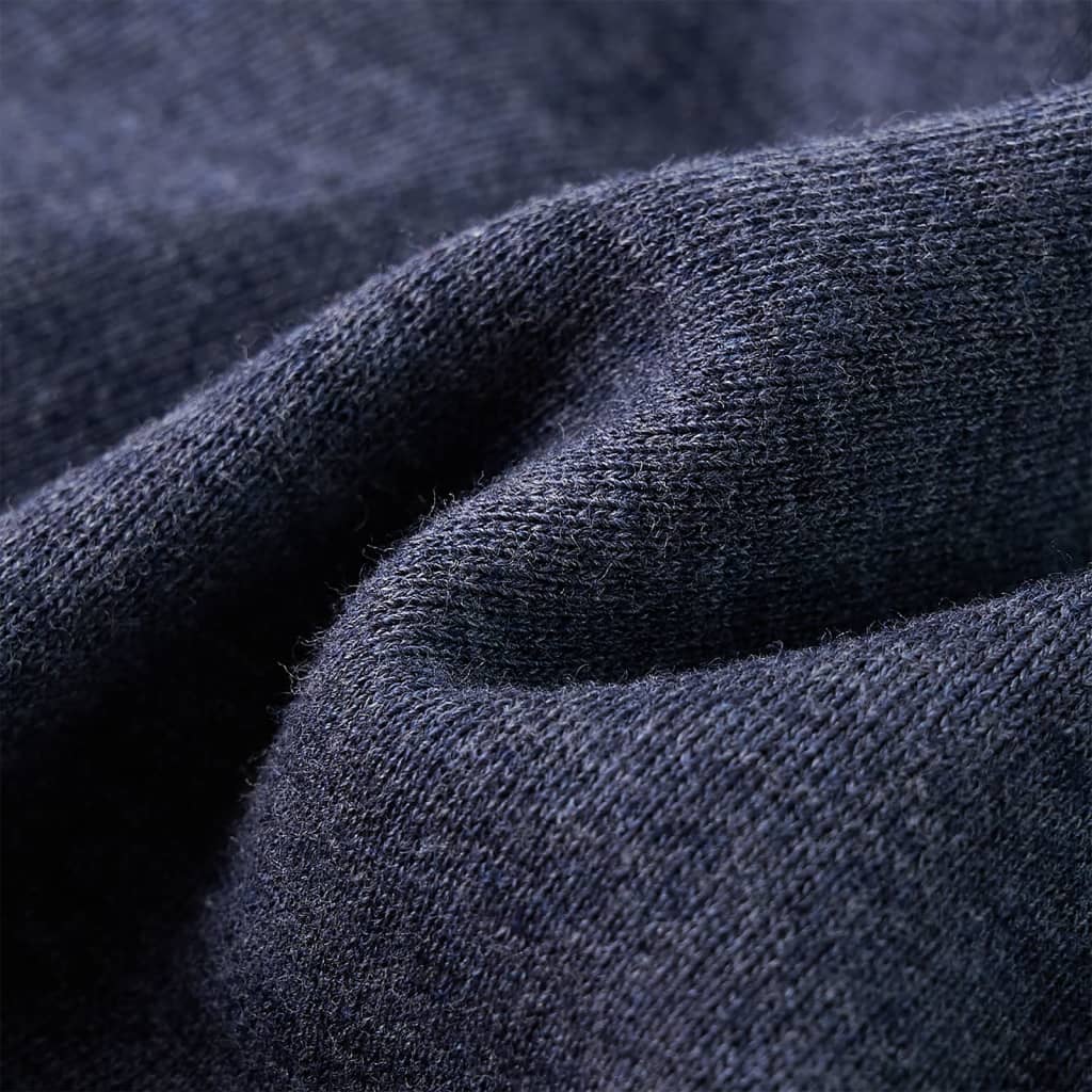 Sweat à capuche pour enfant taille 92 avec fermeture éclair bleu chiné - 92 (1 5-2 ans) - number 8.