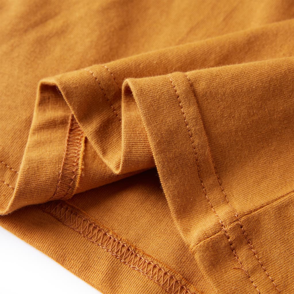 T-shirt manches longues pour enfant taille 92 jaune ocre - 92 (1 5-2 ans) - number 6.