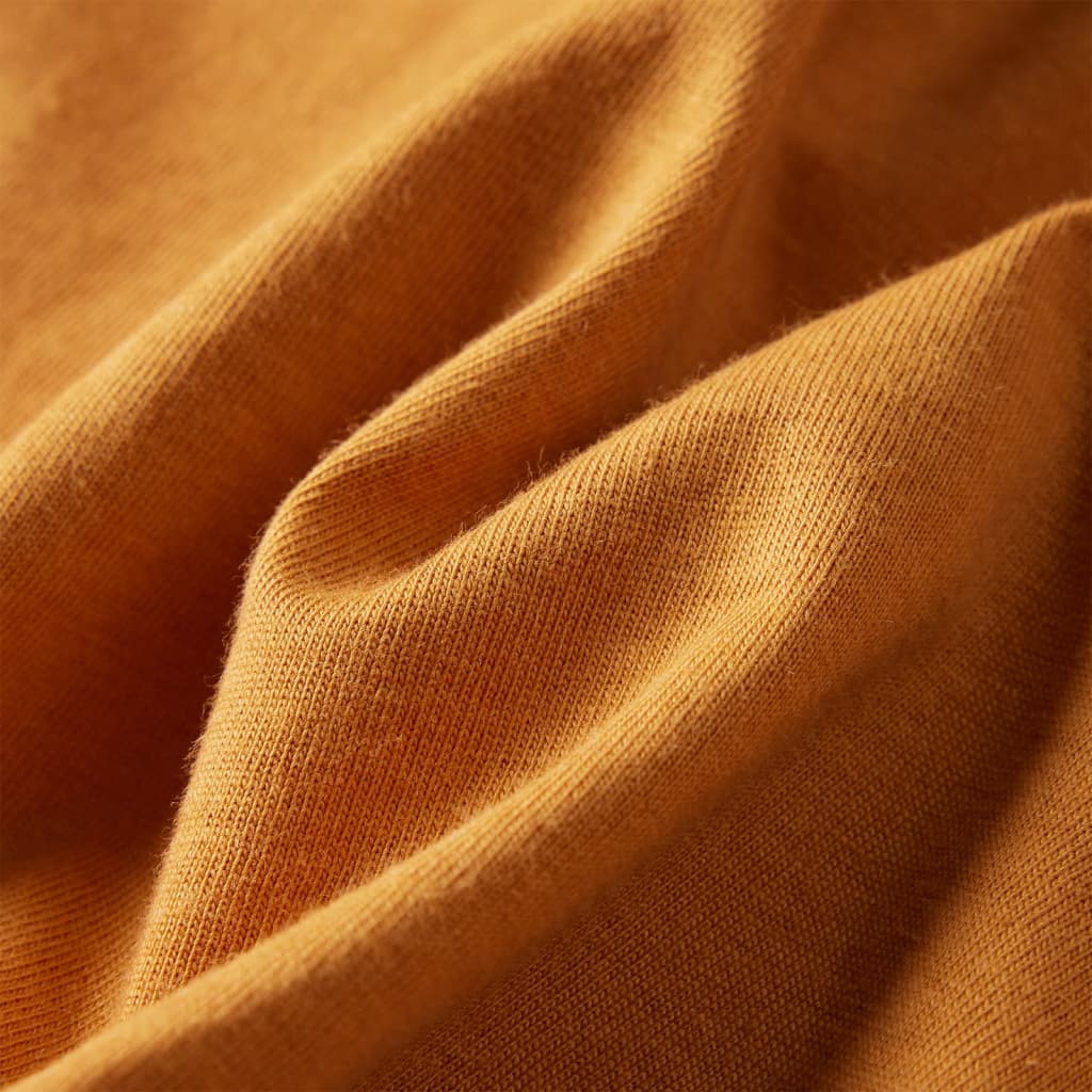 T-shirt manches longues pour enfant taille 92 jaune ocre - 92 (1 5-2 ans) - number 7.