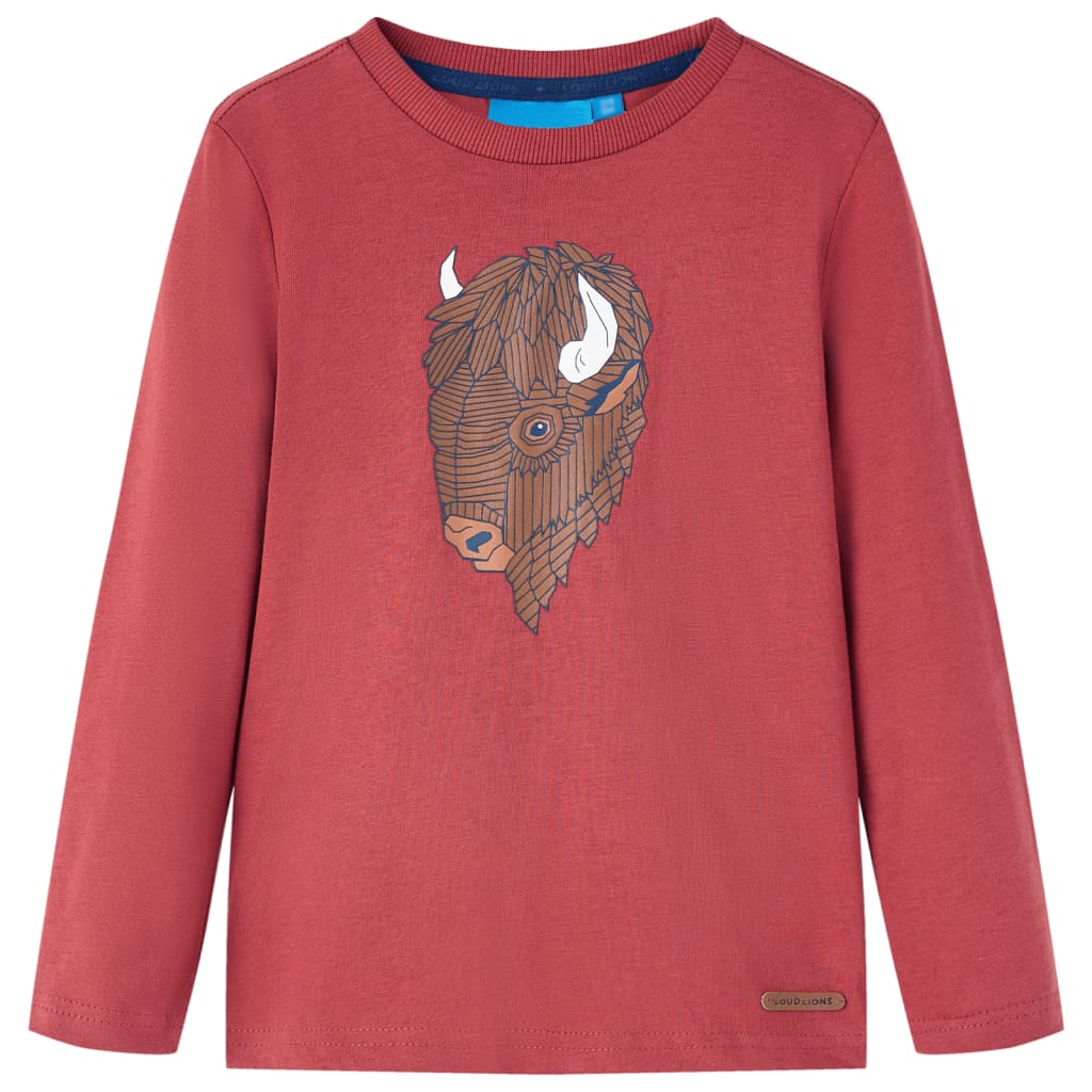 T-shirt à manches longues pour enfant taille 92 - rouge, 92 (1 5-2 ans) - number 1.