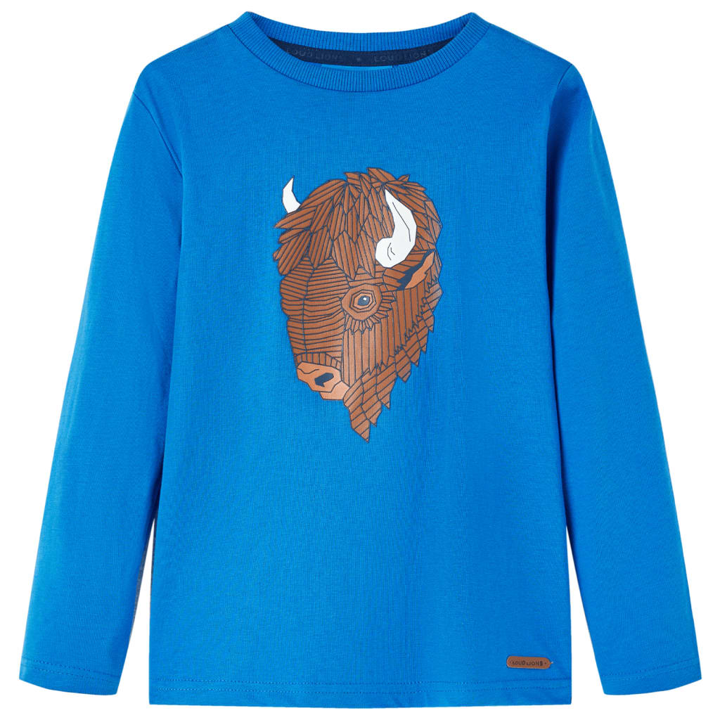 T-shirt à manches longues pour enfant taille 92 bleu cobalt - bleu, 92 (1 5-2 ans) - number 1.