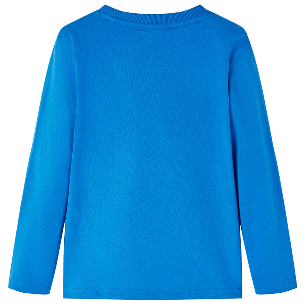 T-shirt à manches longues pour enfant taille 92 bleu cobalt - bleu, 92 (1 5-2 ans) - number 2.