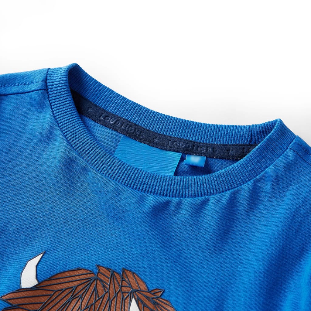 T-shirt à manches longues pour enfant taille 92 bleu cobalt - bleu, 92 (1 5-2 ans) - number 3.