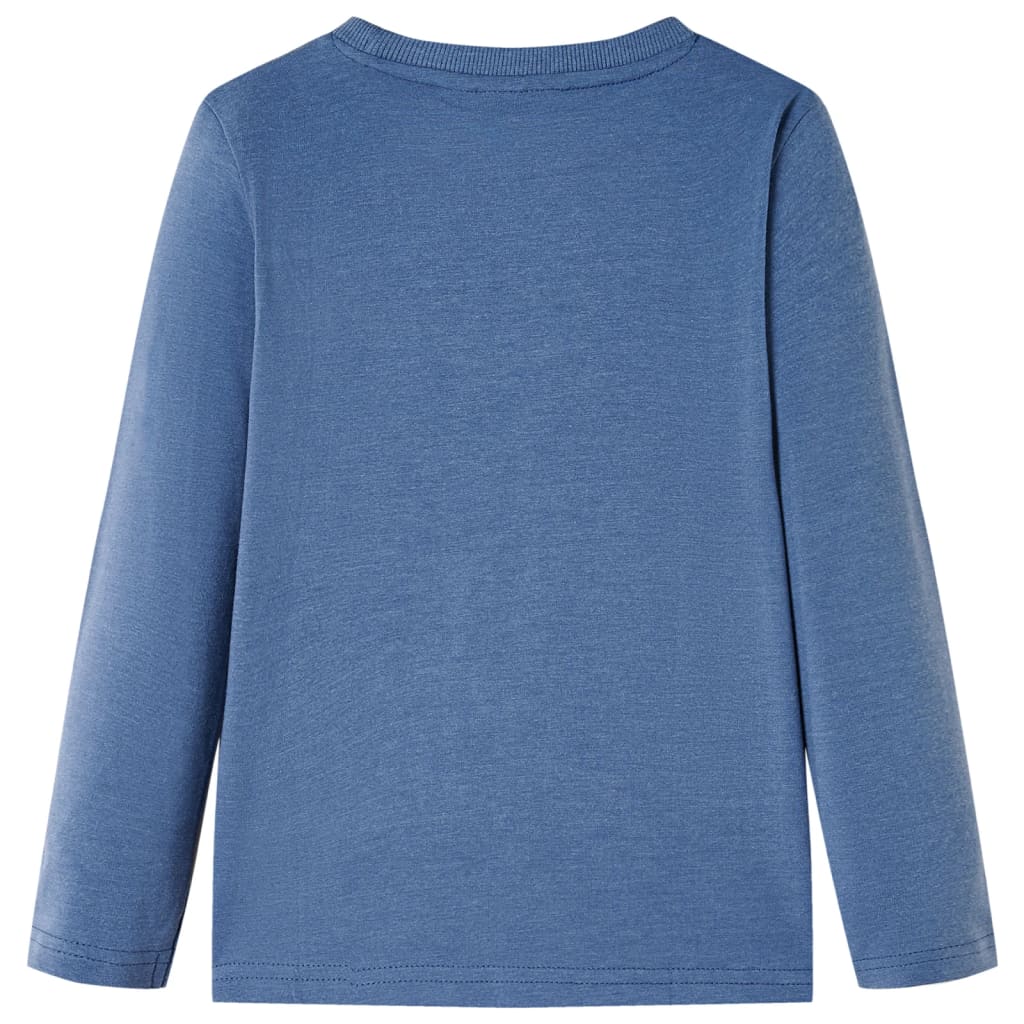 T-shirt à manches longues pour enfant taille 92 bleu chiné - 92 (1 5-2 ans) - number 2.