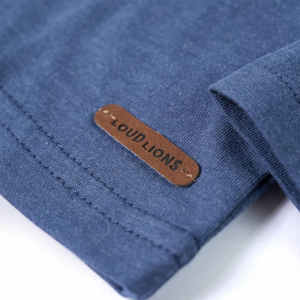 T-shirt à manches longues pour enfant taille 92 bleu chiné - 92 (1 5-2 ans) - number 5.