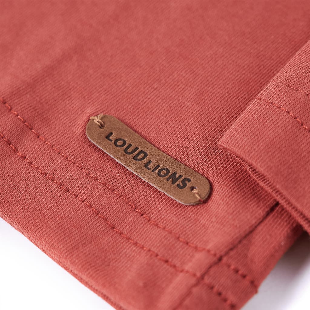 T-shirt manches longues pour enfant taille 92 couleur henné - 92 (1 5-2 ans) - number 5.