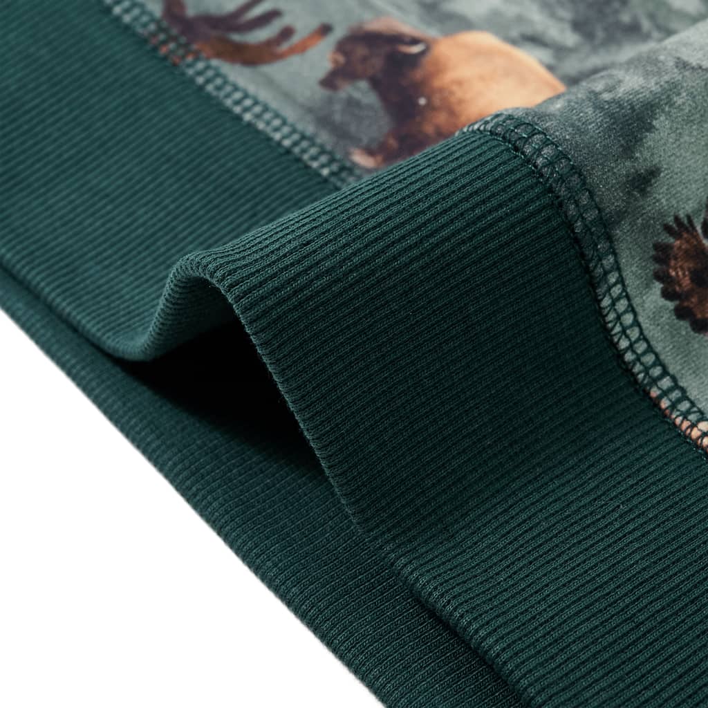 Sweat-shirt pour enfant taille 92 vert foncé - 92 (1 5-2 ans) - number 6.