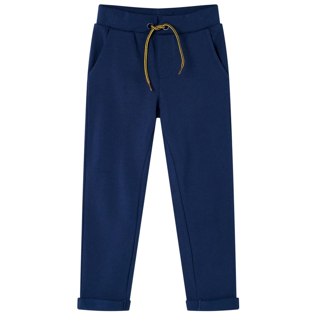 Pantalon pour enfant, cordon de serrage à la taille, bleu marine, taille 92 - 92 (1 5-2 ans) - number 1.