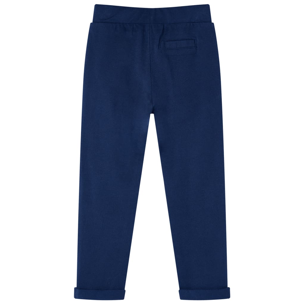 Pantalon pour enfant, cordon de serrage à la taille, bleu marine, taille 92 - 92 (1 5-2 ans) - number 2.