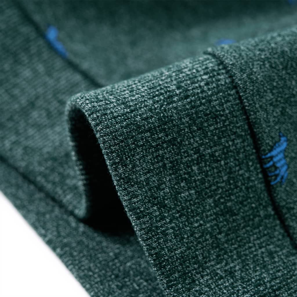 Sweat-shirt pour enfant vert foncé chiné taille 92 - 92 (1 5-2 ans) - number 6.