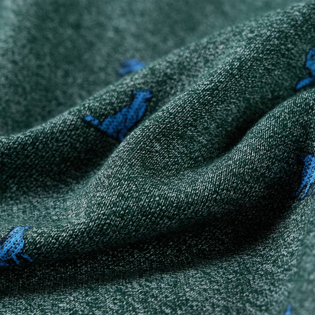 Sweat-shirt pour enfant vert foncé chiné taille 92 - 92 (1 5-2 ans) - number 7.