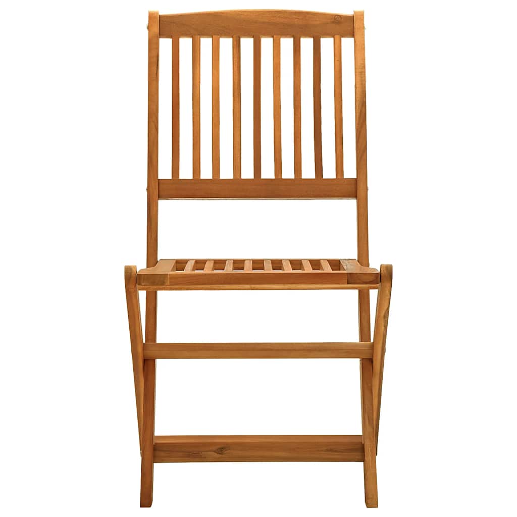 Blagovaonski stol set za vrtne dijelove masivna stabla akacije - bez naslona za ruke, okruglo, 5 - number 5.