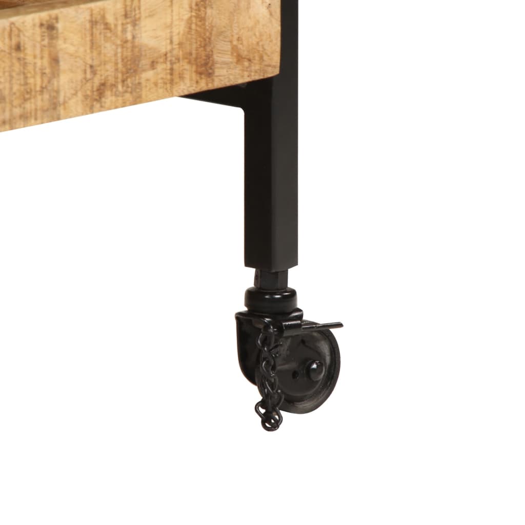 Køkkenvogn 80x55x70 cm massivt ru mangotræ - number 7.