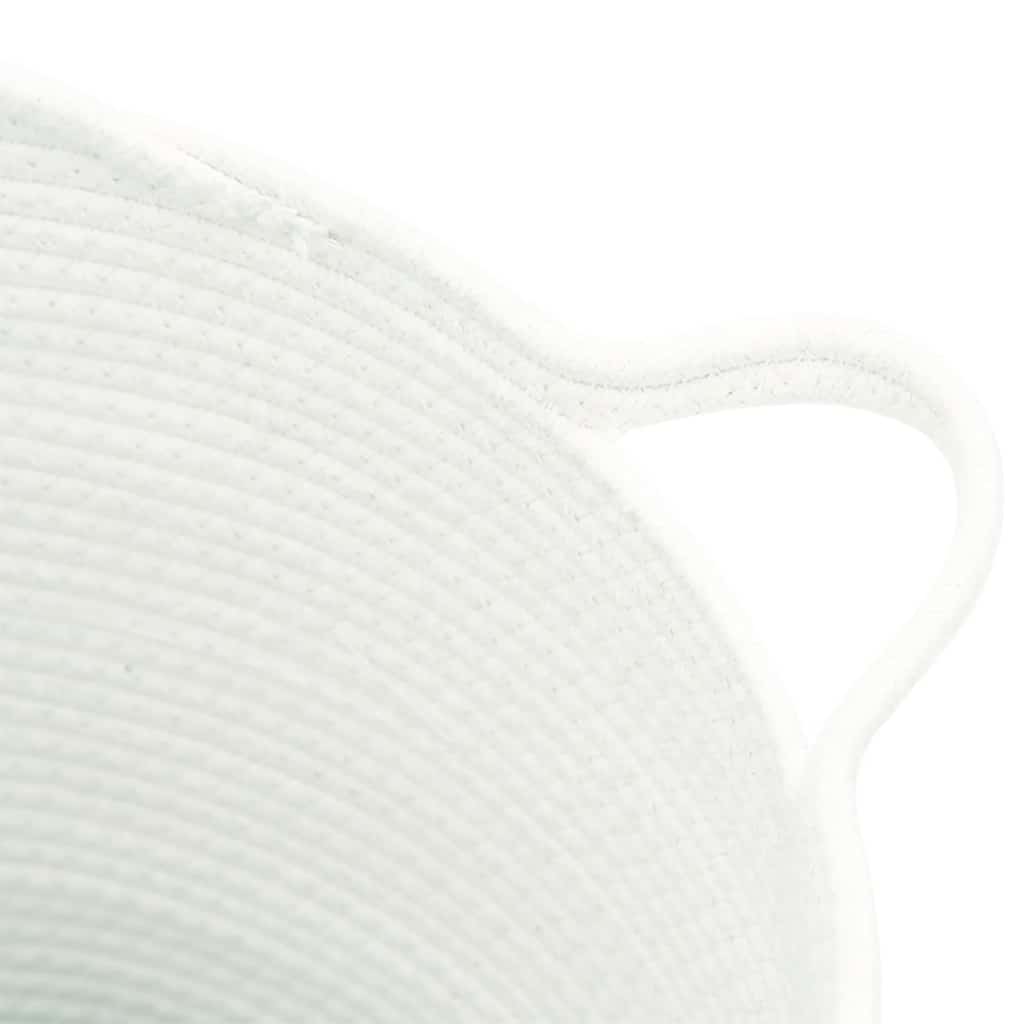 Storage basket ø38x36 cm cotton - white - number 6.