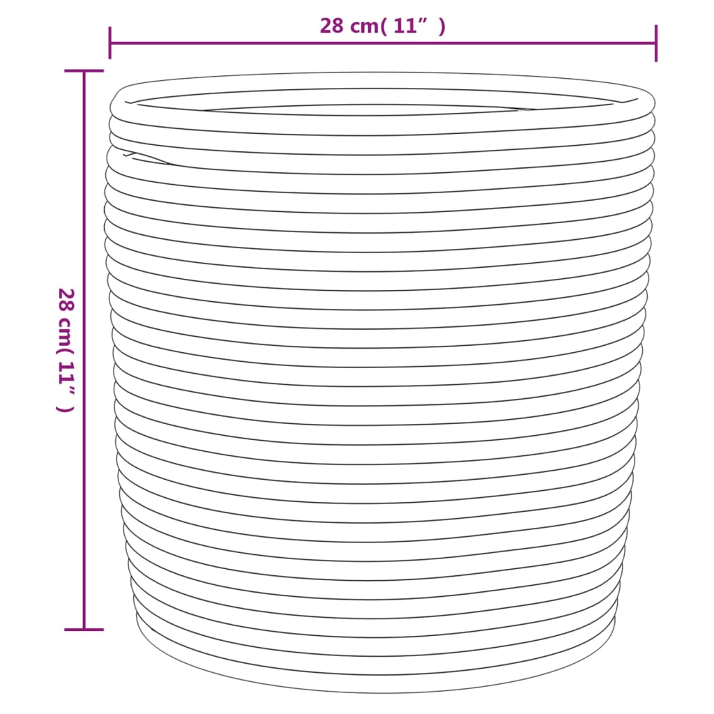 Storage basket 2 pcs. ø28x28 cm cotton - grey, 28 x 28 cm - number 10.