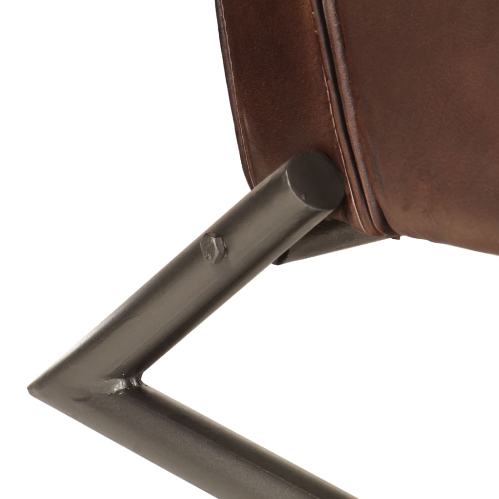 Lænestol ægte læder brun - mørkebrun, 1 - number 7.