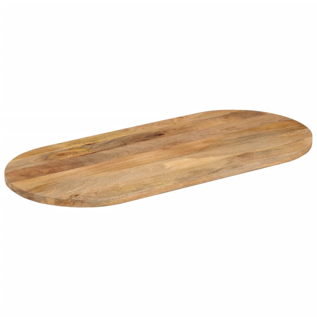 Bordplate 100x40x3,8 cm oval massivt mangotre - mango tree (naturlig), 100 x 40 cm, 1, 38 mm - number 2.