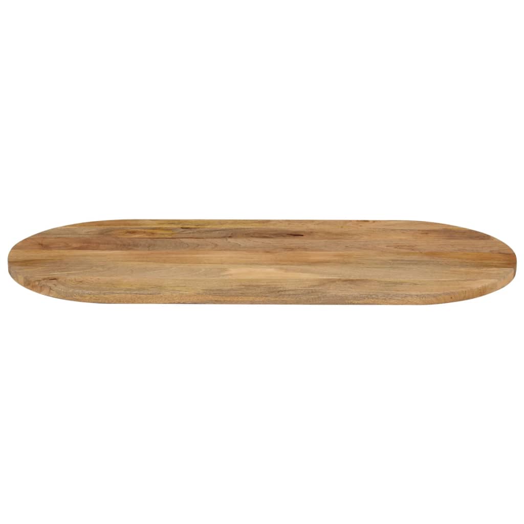 Bordplate 100x40x3,8 cm oval massivt mangotre - mango tree (naturlig), 100 x 40 cm, 1, 38 mm - number 3.