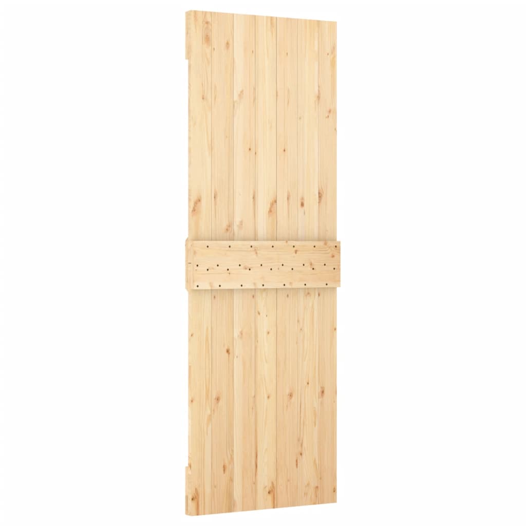 Skydedør med monteringssæt 80x210 cm massivt fyrretræ - 80 x 3 6 x 210 cm (b x d x h), hvid, 200 cm, 70-100 cm i bredden 35-45 mm i tykkelsen - number 4.