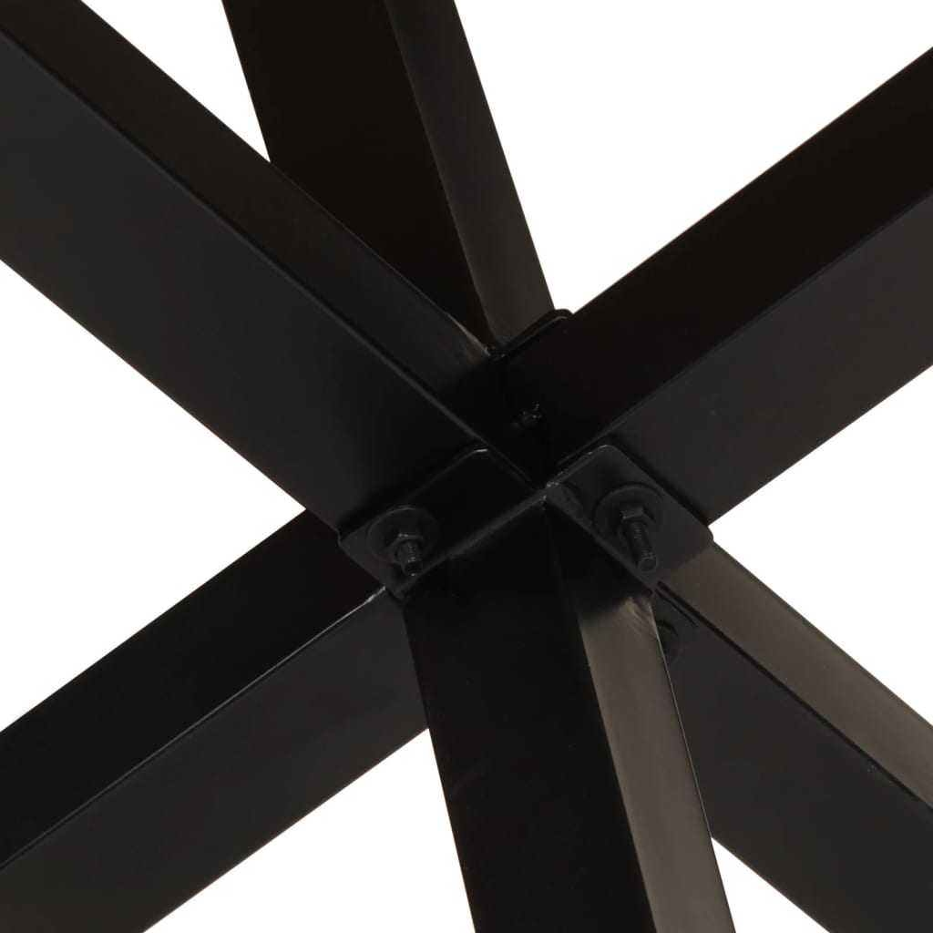 Stół jadalny ø110x75 cm lite drewno mango surowe - number 6.