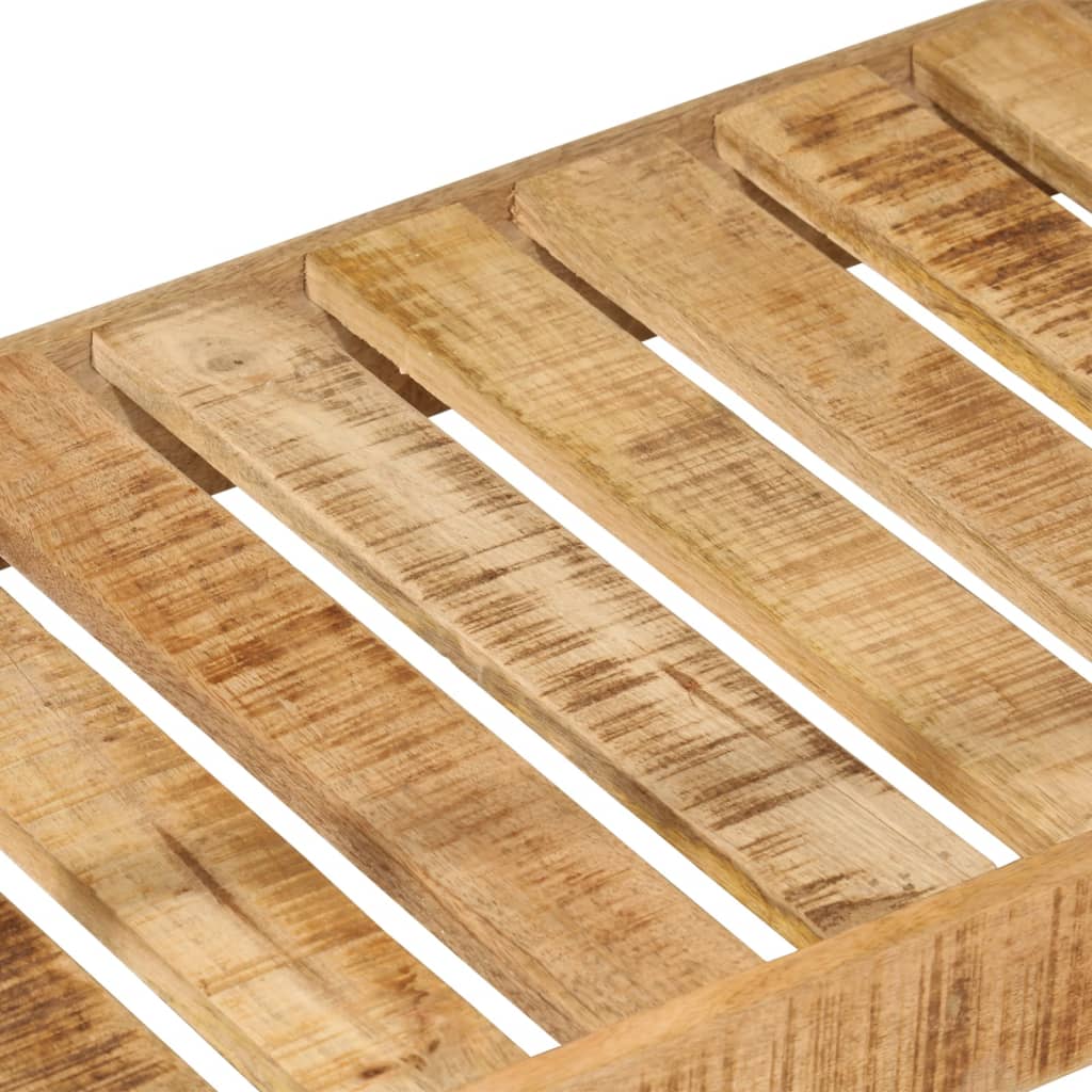 Tøjstativ med hjul 90x35x190 cm massivt mangotræ og jern - number 6.