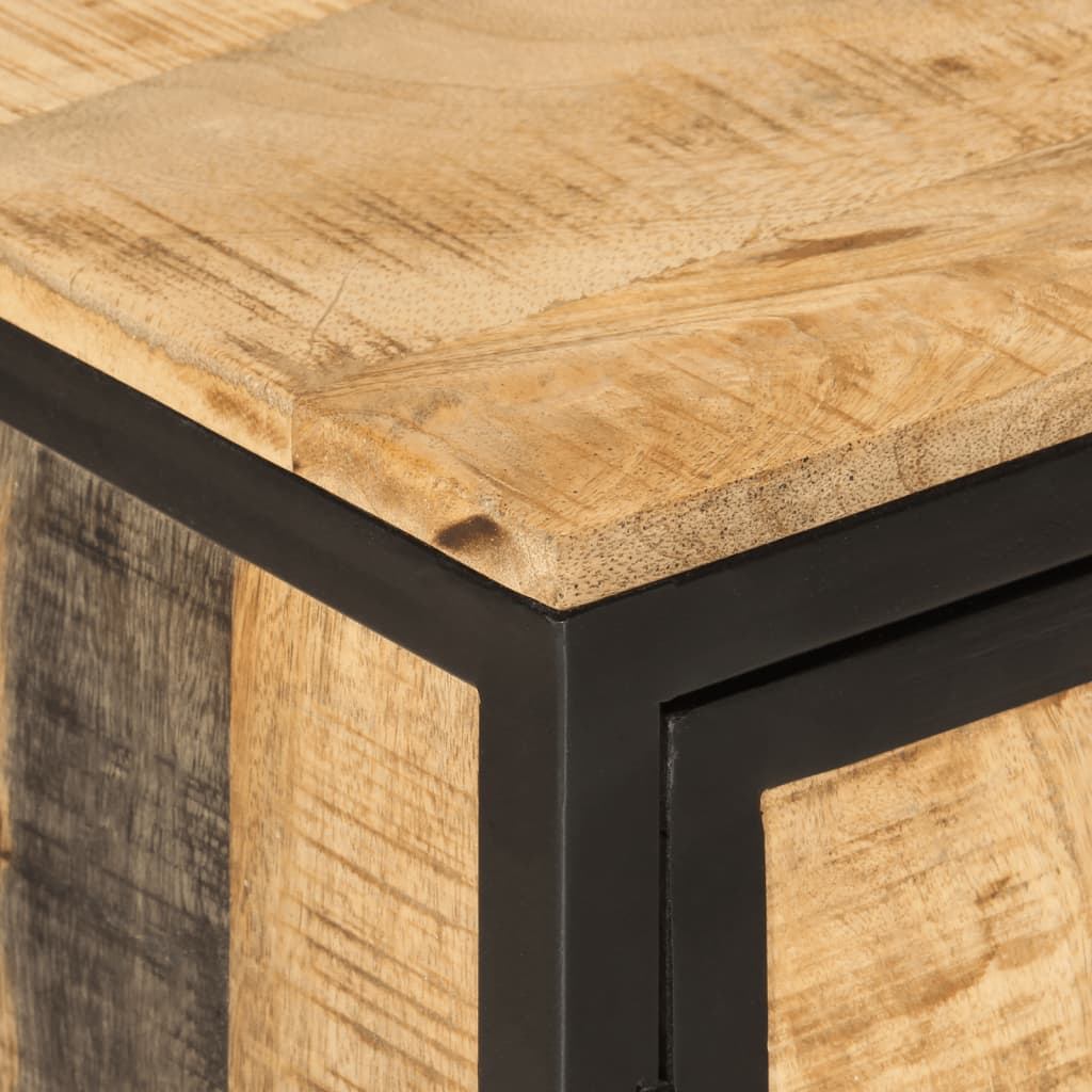 Szafka dolna pod zlew 55x35x60 cm lite drewno mango i żelazo - number 6.