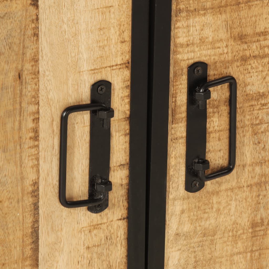 Szafka dolna pod zlew 55x35x60 cm lite drewno mango i żelazo - number 7.