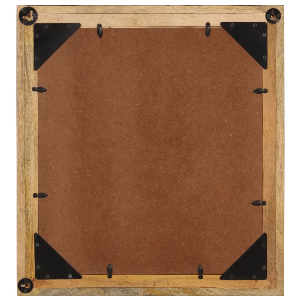 Szafka łazienkowa 55x1x60 cm szkło i lite drewno mango - szkło lite drewno mango żelazo - number 3.