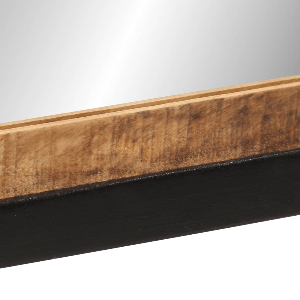 Szafka łazienkowa 55x1x60 cm szkło i lite drewno mango - szkło lite drewno mango żelazo - number 5.