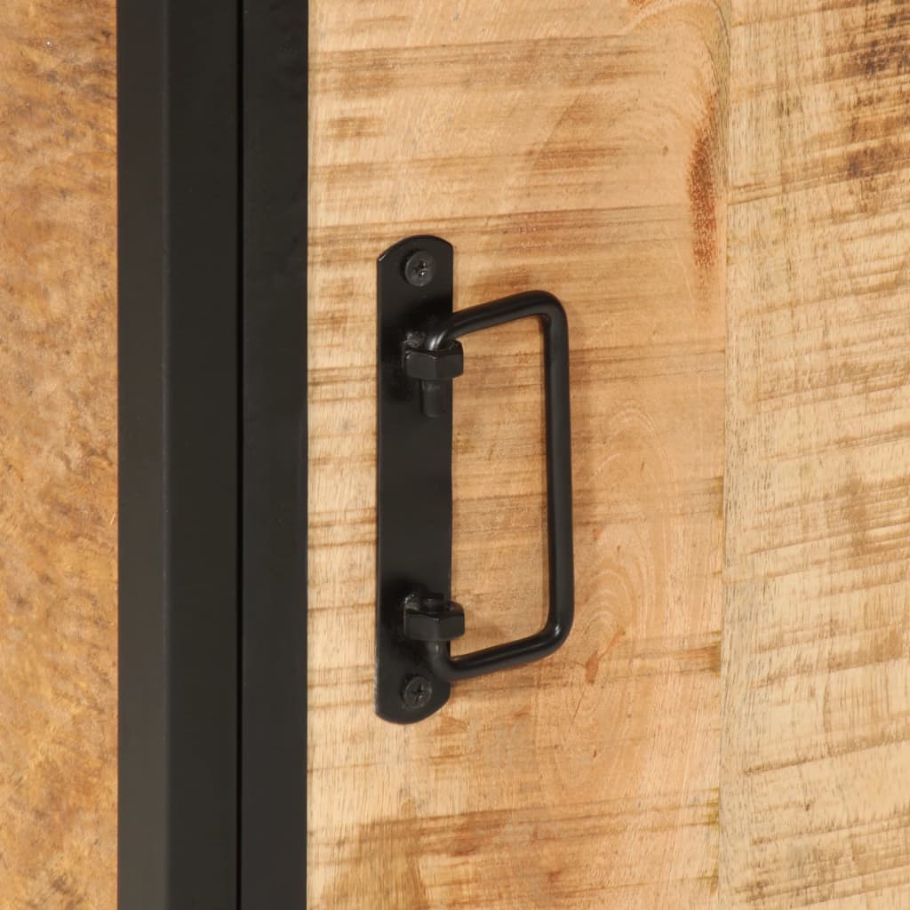 Baderomsskap 40x30x60 cm heltre mangotre og jern - 40 x 30 x 60 cm (l x b x h) - number 7.