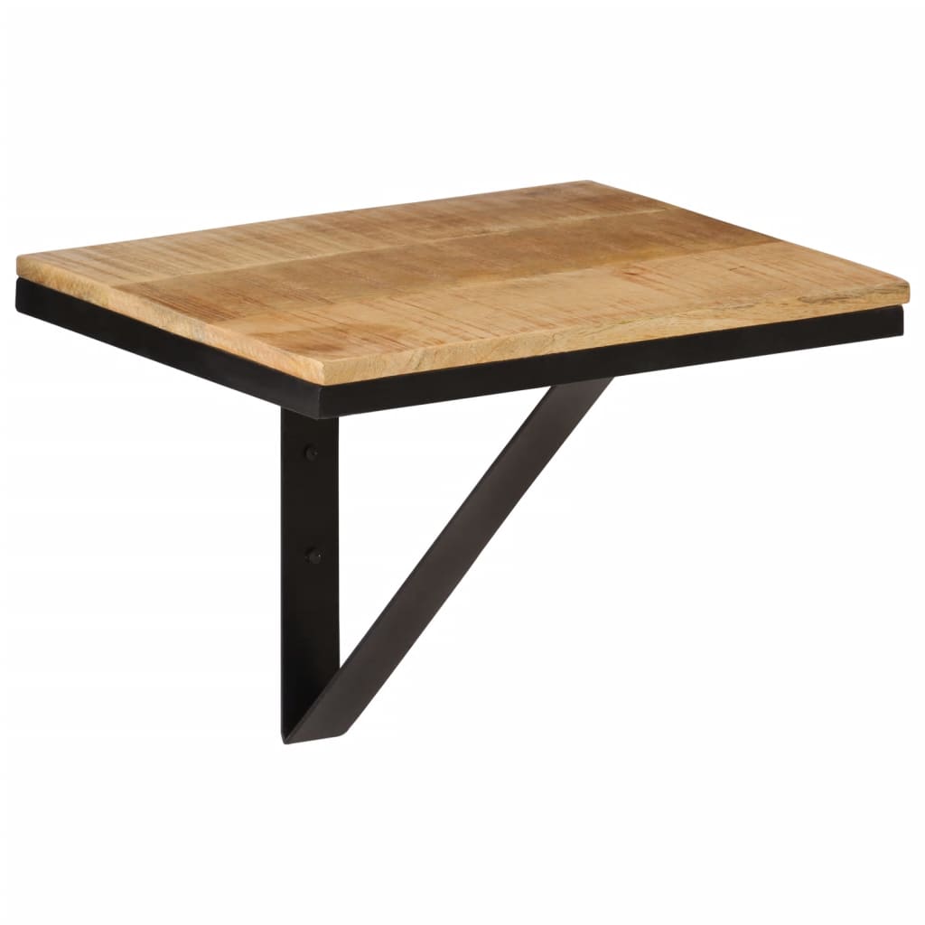 Vegghylle 40x30x32 cm heltre mangotre og jern - number 8.