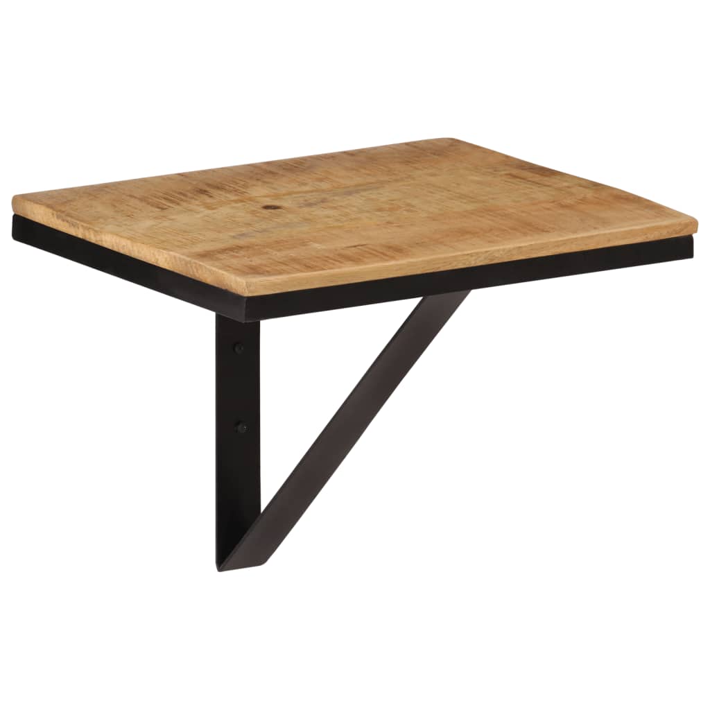 Vegghylle 40x30x32 cm heltre mangotre og jern - number 9.