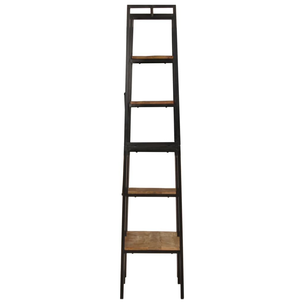 Tøjstativ med hylder 90x40x190 cm massivt mangotræ og jern - number 3.