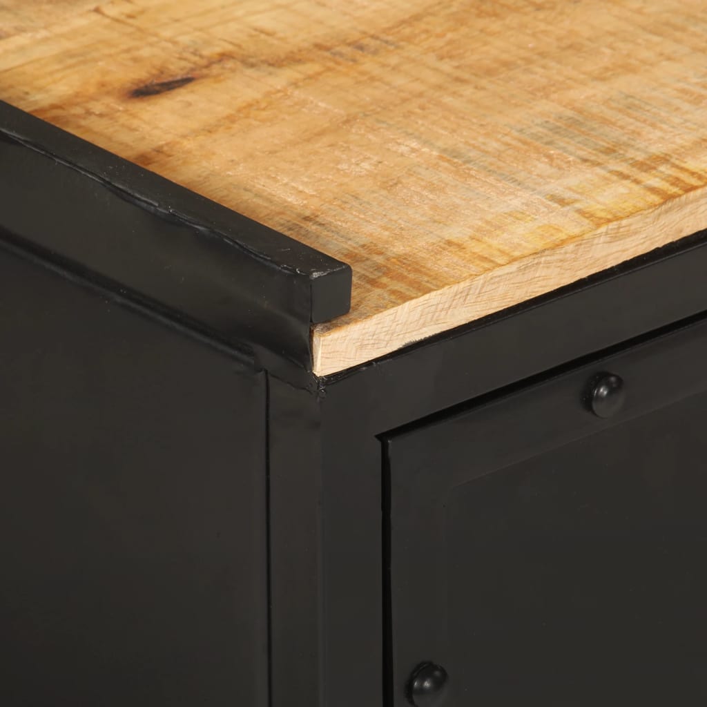 Badeværelsesskab 40x30x50 cm jern og massivt mangotræ - number 6.