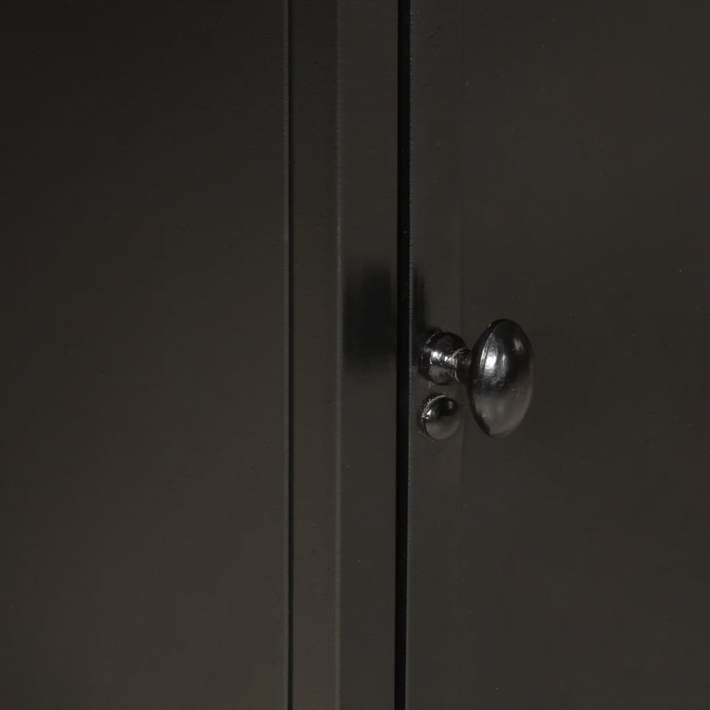 Badeværelsesskab 40x30x50 cm jern og massivt mangotræ - number 8.