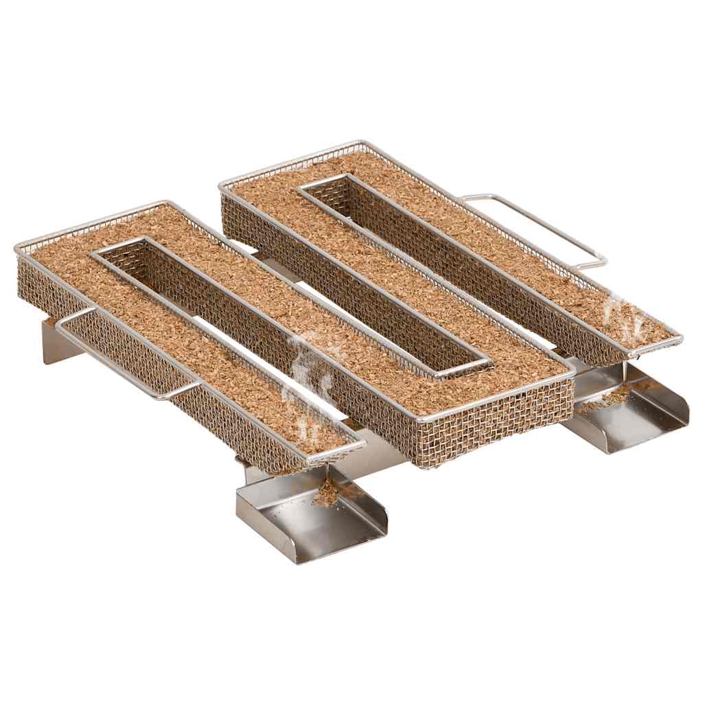 Cold smoke generator 22.5 cm four sides of stainless steel - number 2.