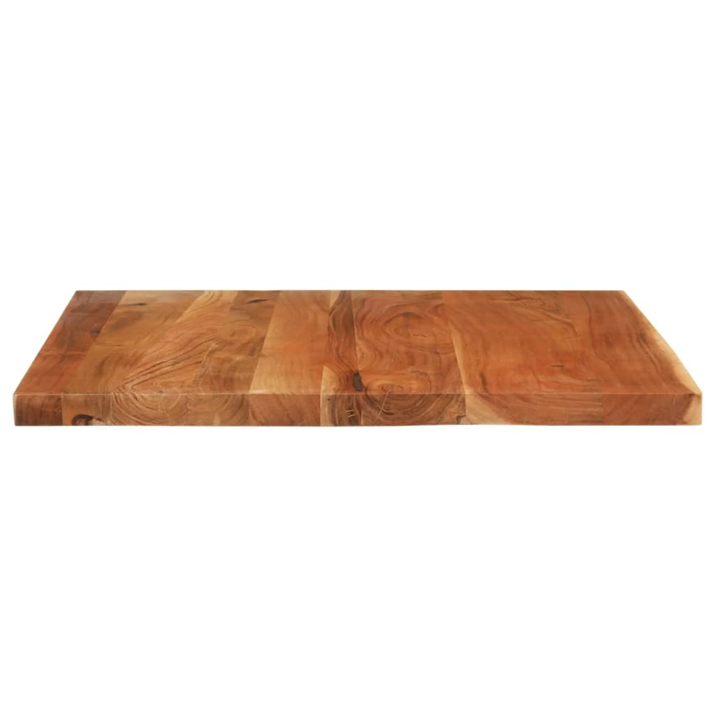 Bordplate 90x80x2,5 cm rektangulært solid acacia tree - acacia tree (naturlig), 90 x 80 cm, 1, 25 mm - number 4.