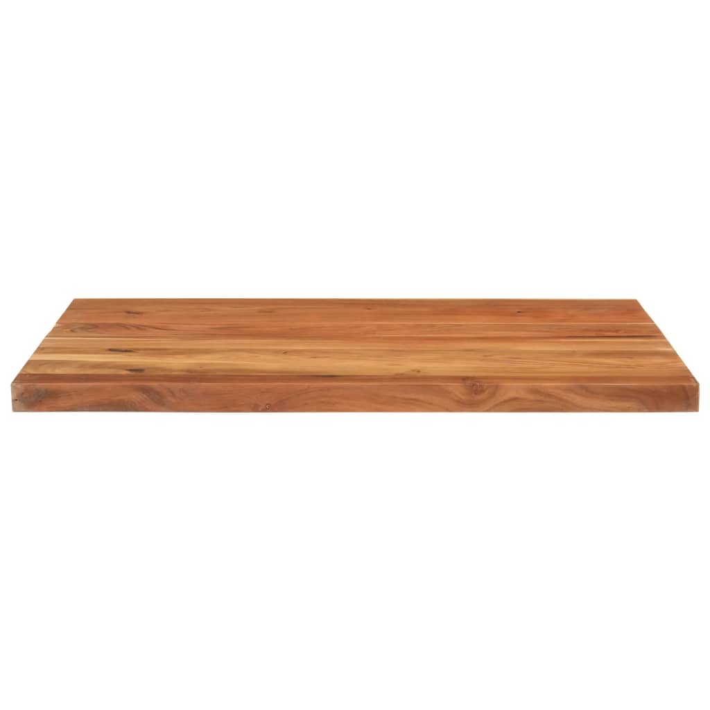 Bordplate 90x80x2,5 cm rektangulært solid acacia tree - acacia tree (naturlig), 90 x 80 cm, 1, 25 mm - number 3.