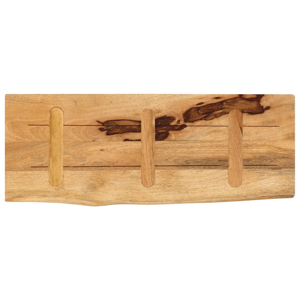 Bordplate 90x40x2,5 cm naturlig kant - naturlig farge, 90 x 40 x 2,5 cm, 1, solid grovt mangotre - number 5.